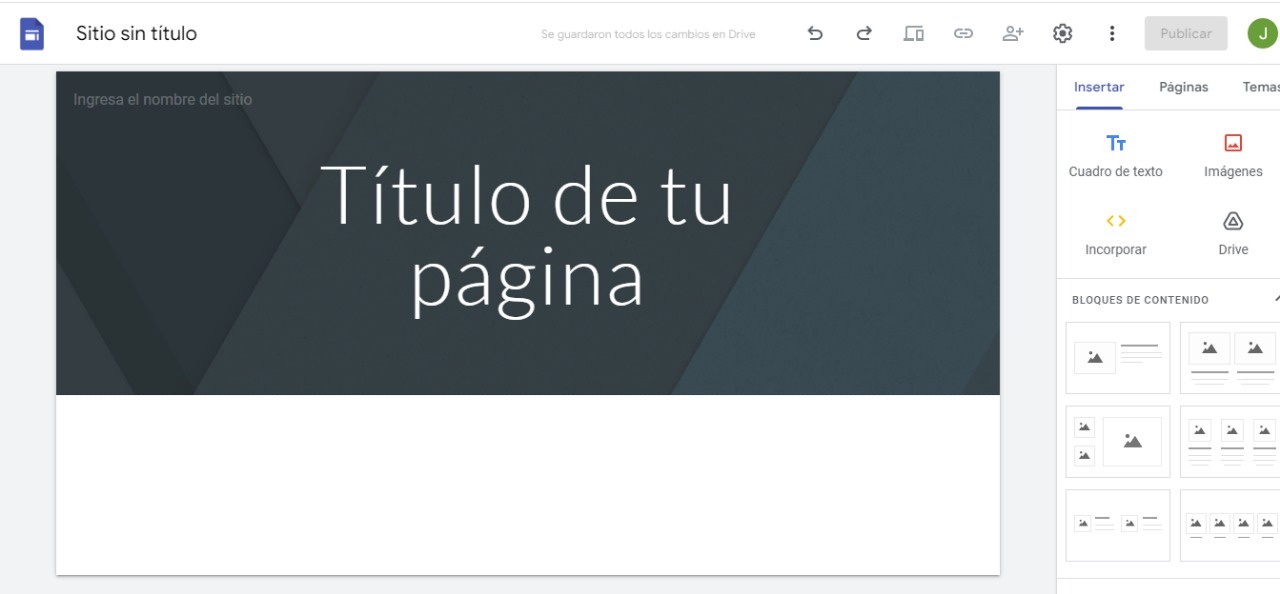 COMO USAR GOOGLE SITES visual data 5